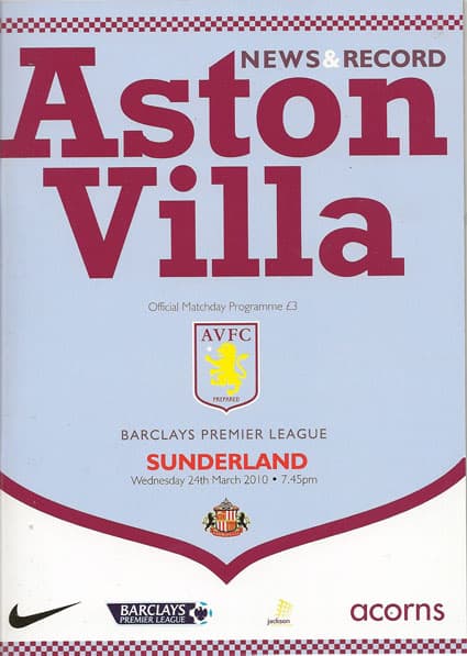 Aston Villa FC v Sunderland FC